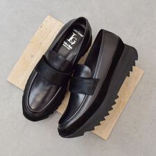 ルカ グロッシ(Luca Grossi)のLUCA GROSSI◆3.9cmヒール◆厚底シャークソールローファー