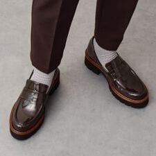 パスクッチ(PASCUCCI)のPASCUCCI◆5cmヒール◆ラウンドトウ厚底ローファー