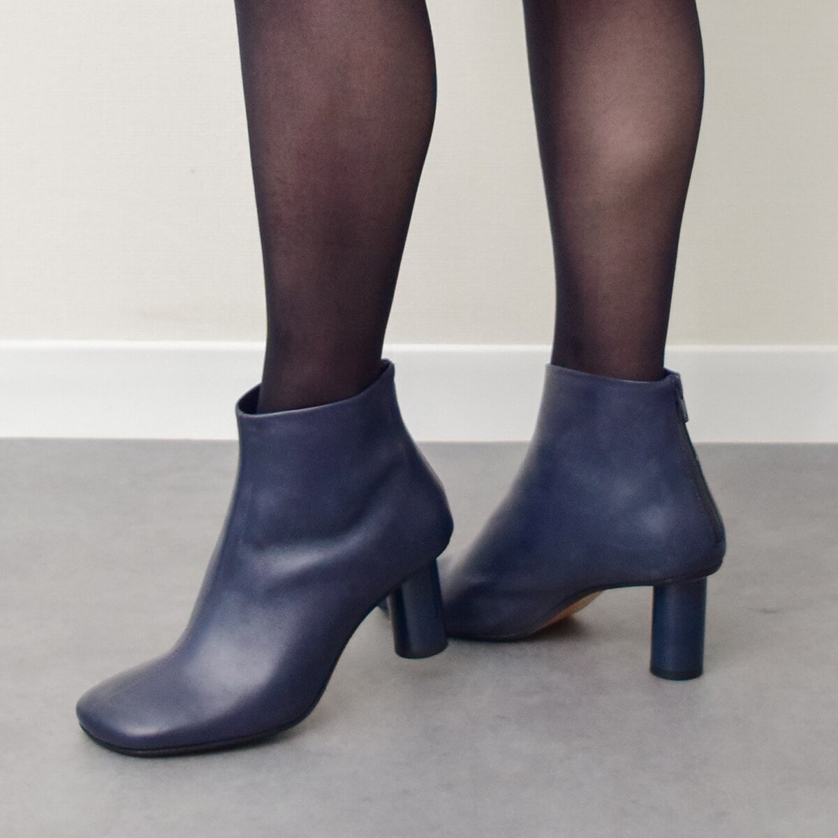 BERVICATO◆3.5cmヒール◆ラウンドトウタンクソールロングブーツ