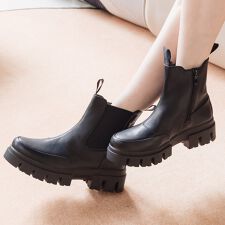 bussola◆5cmヒール◆晴雨兼用サイドゴアショートブーツ