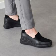 bussola◆6.5cmヒール◆撥水ウェッジヒールシューズ