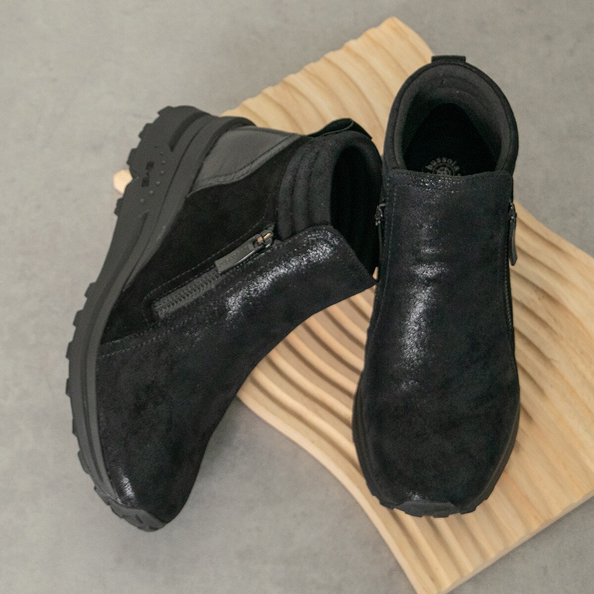 ブソラ（bussola）/bussola◆6cmヒール◆撥水ダブルジップショートブーツ bussola◇6cmヒール◇撥水ダブルジップショートブーツ | ブソラ