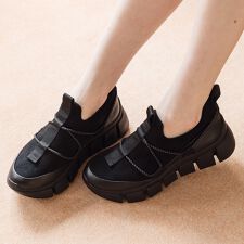 bussola◆5cmヒール◆撥水厚底スリッポンスニーカー