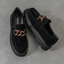 インターショシュール(INTER-CHAUSSURES)のINTER-CHAUSSURES◆3.5cmヒール◆撥水厚底チェーンローファー