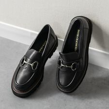 インターショシュール(INTER-CHAUSSURES)のINTER-CHAUSSURES◆3.5cmヒール◆撥水厚底ビットローファー