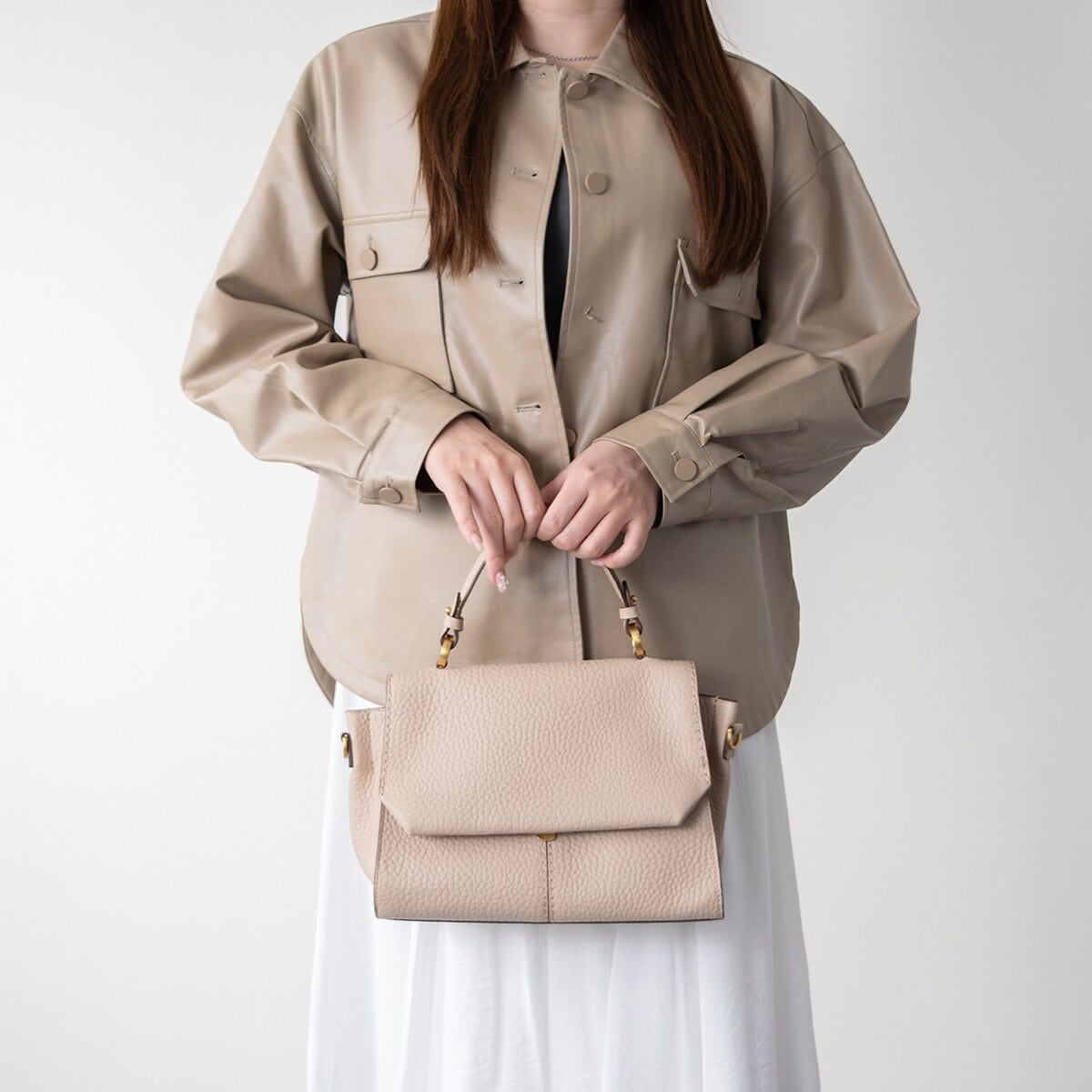 ロリステッラ（LORISTELLA）/LORISTELLA◆ミディアムサイズレザーハンドバッグ LORISTELLA◇ミディアムサイズレザーハンドバッグ | ロリステッラ