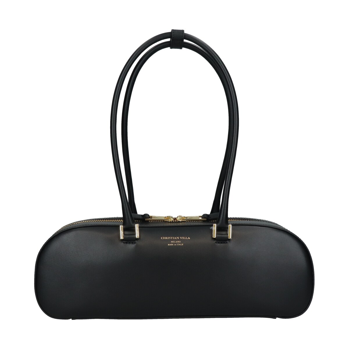 CHRISTIAN VILLA◇レザーワイドミディアムショルダーバッグ