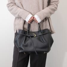 CHRISTIAN VILLA◆シュリンクレザーハンドバッグ