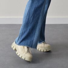 bussola ブソラ◆5.5cmヒール◆撥水厚底スリッポンシューズ