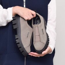 bussola ブソラ◆5.5cmヒール◆撥水厚底スリッポンシューズ