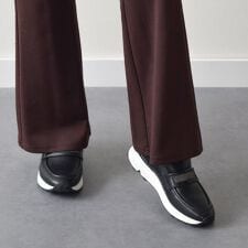 bussola ブソラ◆4.5cmヒール◆撥水ローファースニーカー