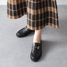 PASCUCCI◆2.7cmヒール◆ラウンドトウビットローファー