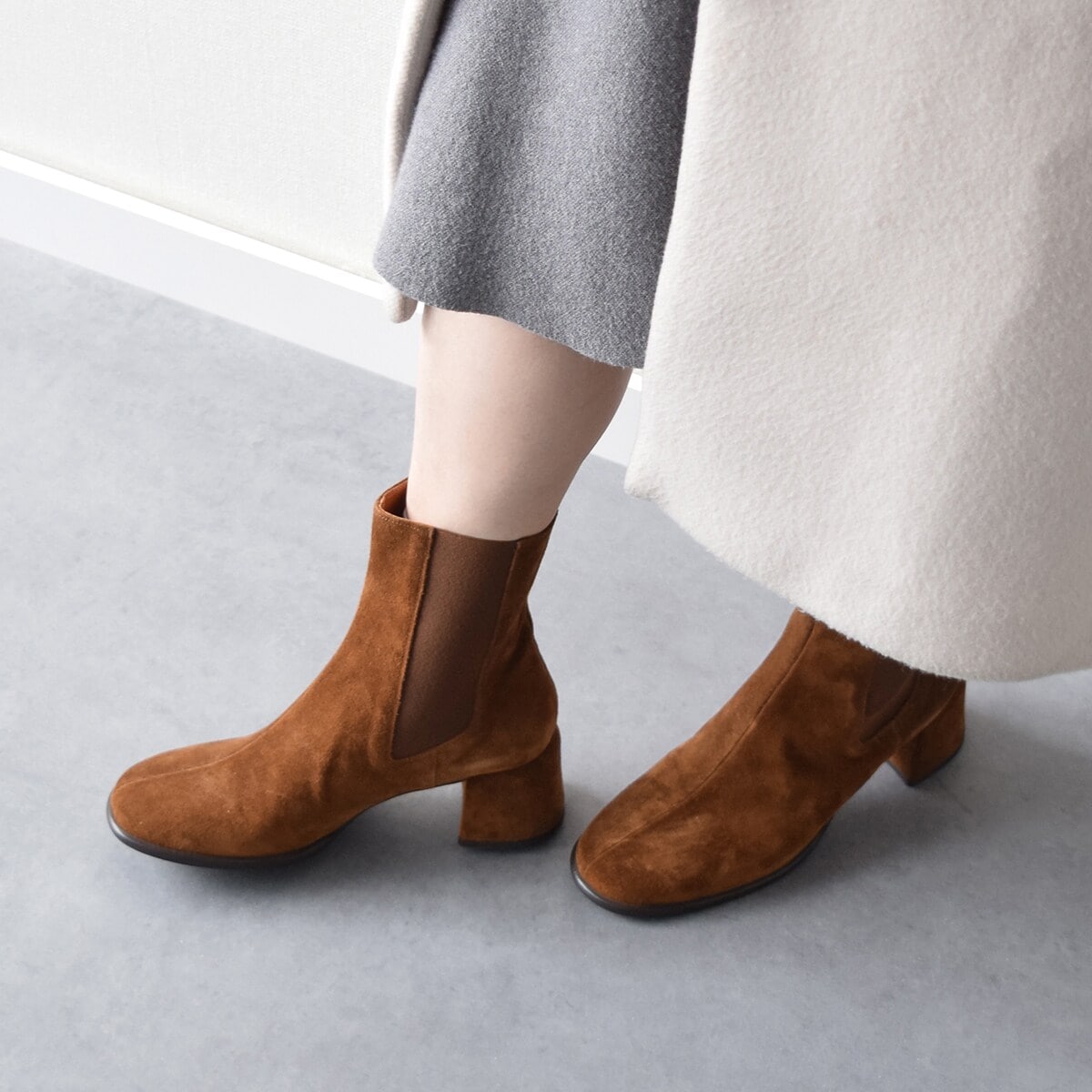 アンヘル アラルコン（ANGEL ALARCON）/ANGEL ALARCON◆6．5cmヒール◆ラウンドトウベーシックショートブーツ ANGEL ALARCON◇6.5cmヒール◇ラウンドトウベーシックショートブーツ