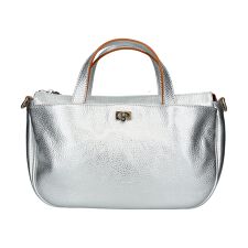 RIPANI◆シャインシルバーレザー2WAYバッグ