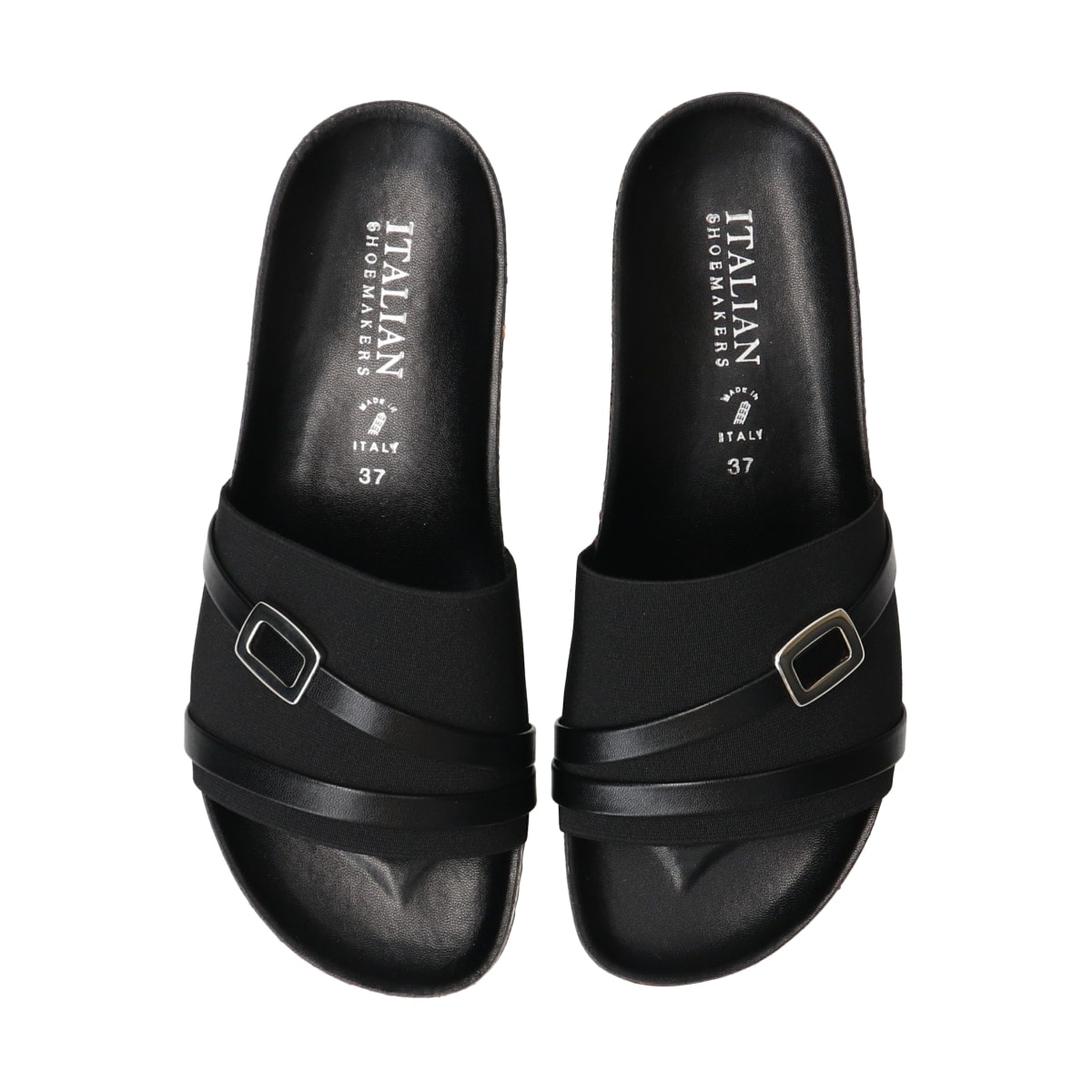 [�}���C]ITALIAN SHOEMAKERS��4cm�q�[�����t�b�g�x�b�h�~���[���T���_��/�u���W�b�g�o�[�L���Z���N�g�iBridget Birkin Select�j �u���b�N