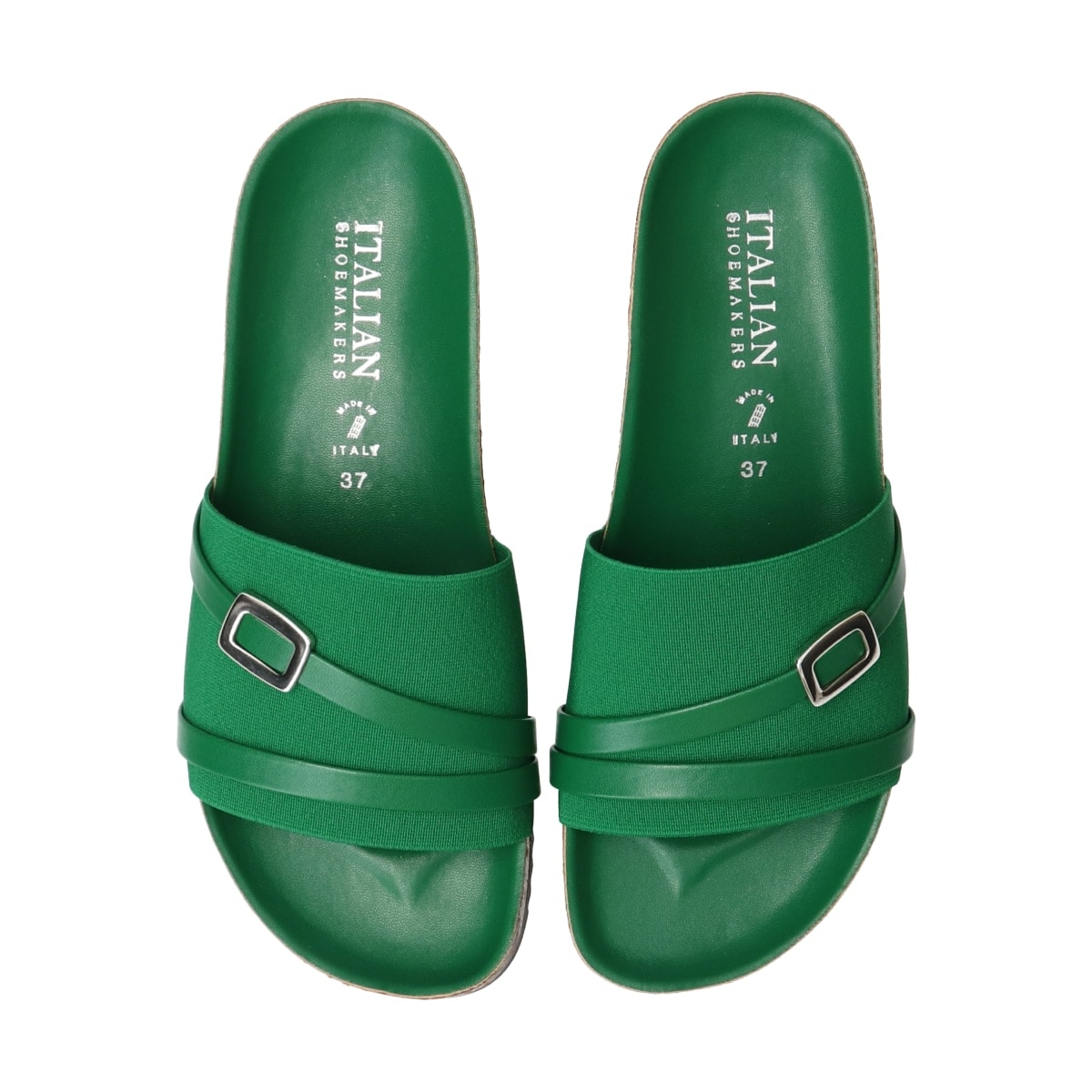 [�}���C]ITALIAN SHOEMAKERS��4cm�q�[�����t�b�g�x�b�h�~���[���T���_��/�u���W�b�g�o�[�L���Z���N�g�iBridget Birkin Select�j �O���[��
