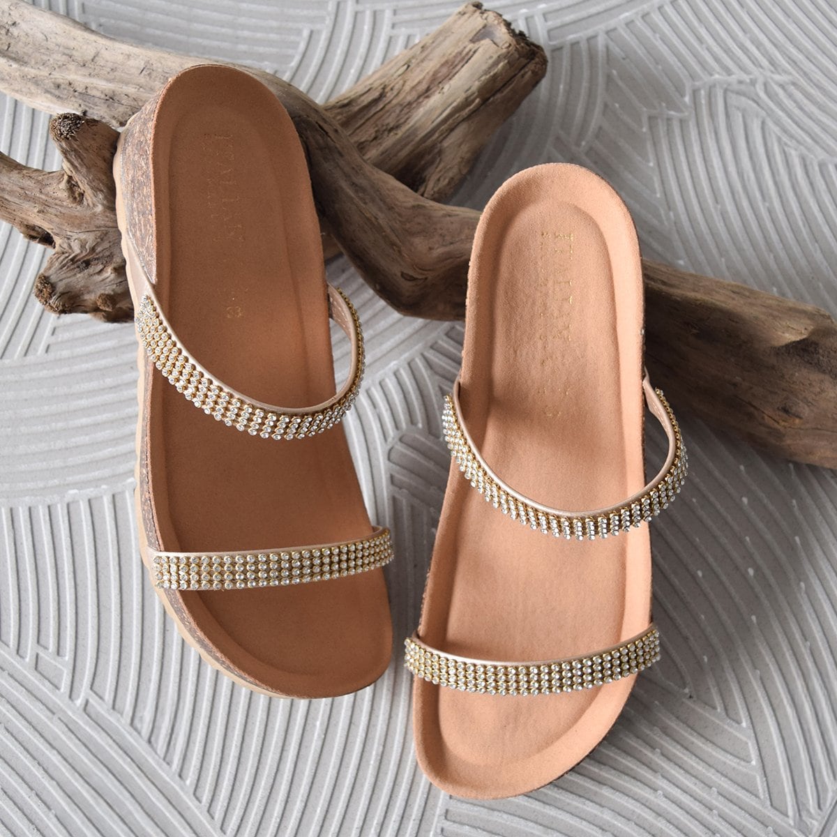 [�}���C]ITALIAN SHOEMAKERS��4cm�q�[�����_�u�����C���X�g�[���N�b�V�����C���\�[���T���_��/�u���W�b�g�o�[�L���Z���N�g�iBridget Birkin Select�j �S�[���h