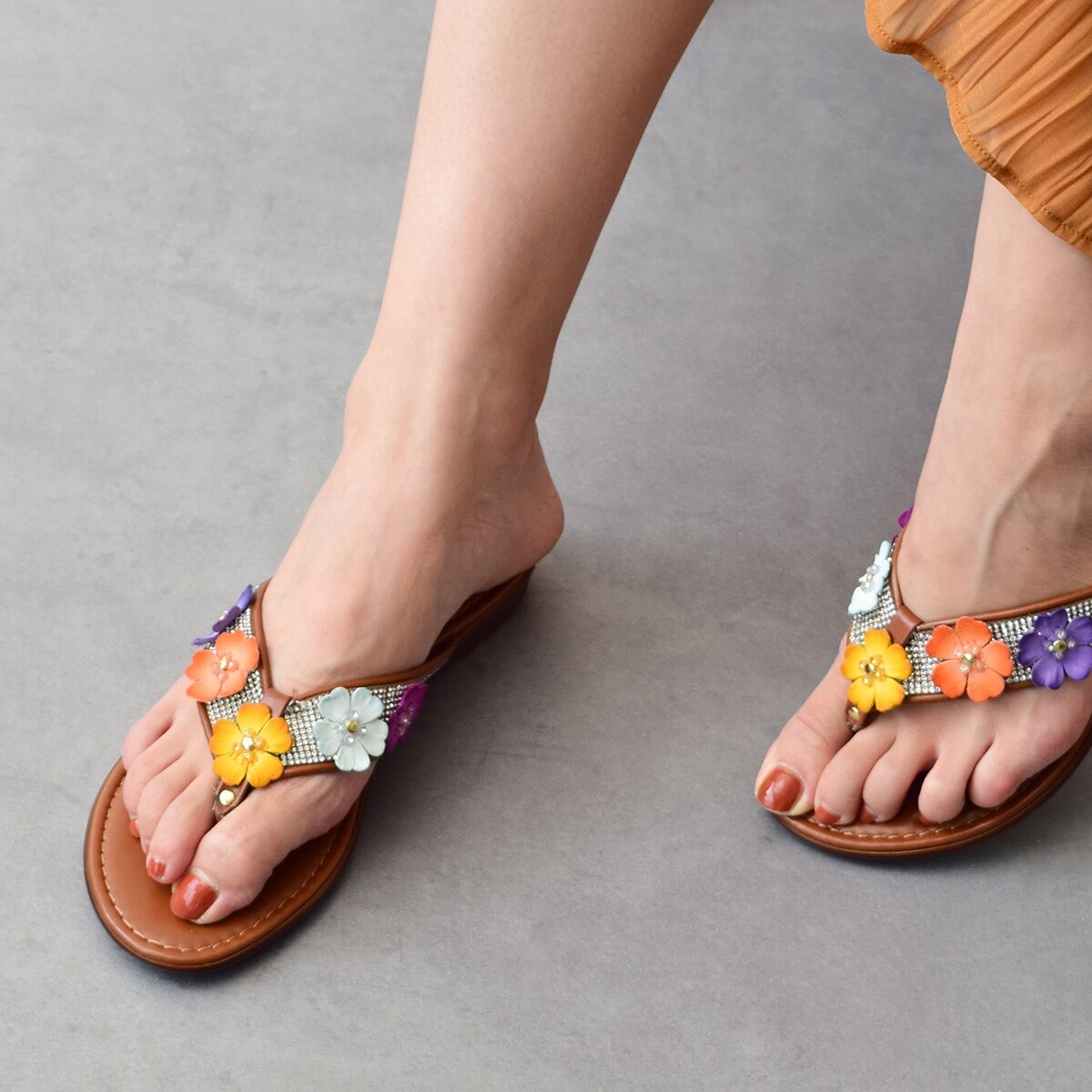 [�}���C]ITALIAN SHOEMAKERS��2cm�q�[�����r�W���[�X�g���b�v�t�����[�g���O�T���_��/�u���W�b�g�o�[�L���Z���N�g�iBridget Birkin Select�j �u���E��