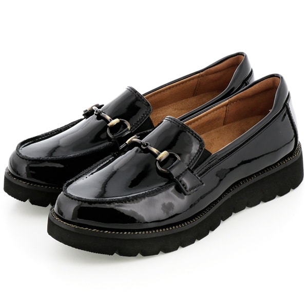 ブソラ（bussola）/bussola ブソラ◆3．5cmヒール◆撥水ホースビットローファー bussola ブソラ◇3.5cmヒール◇撥水レザービットローファー | ブソラ