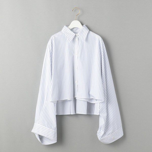 MM6 Maison Margiela＞ストライプワイドスリーブ