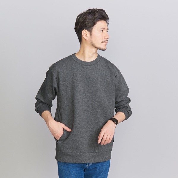 WEB限定 WARDROBE SMART】ダブルニット クルーネック スウェット