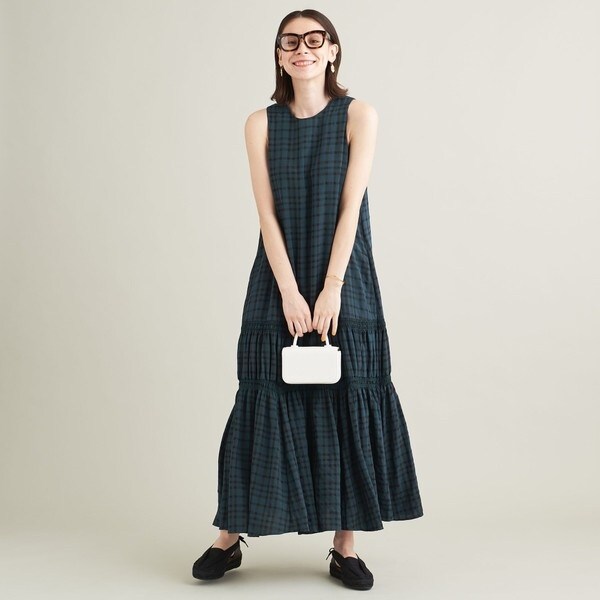 【未使用】BEAUTY&YOUTHギャザーフレアノースリーブマキシワンピ BEAUTY&YOUTH UNITED ARROWS（ビューティーアンドユース