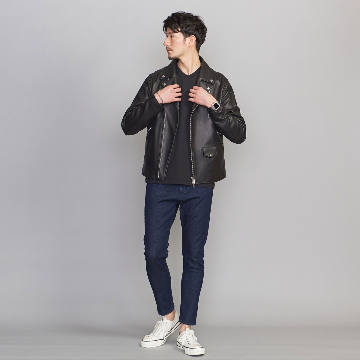 名作 BEAUTY&YOUTH UNITED ARROWS ダブルライダ UNITED ARROWS（ユナイテッドアローズ） レザー ダブル ライダース