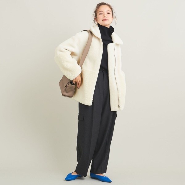 ボア×フェイクムートン リバーシブルブルゾン -2WAY- | ビューティー