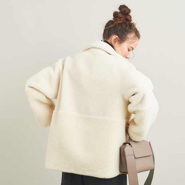 ボア×フェイクムートン リバーシブルブルゾン -2WAY- | ビューティ