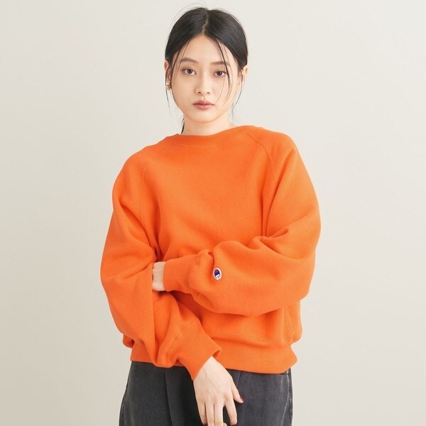 別注】＜Champion＞裏起毛リバースウィーブ ラグランスウェットプル