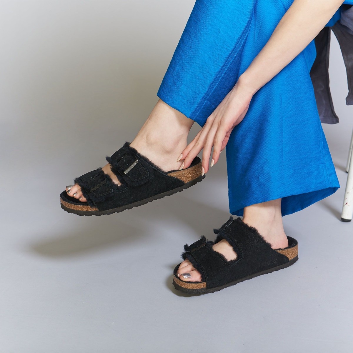 BIRKENSTOCK＞ ARIZONA アリゾナ ファー サンダル | ビューティー