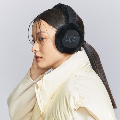 WEB限定】＜UGG＞シープスキン エンブロイダリー イヤーマフ 