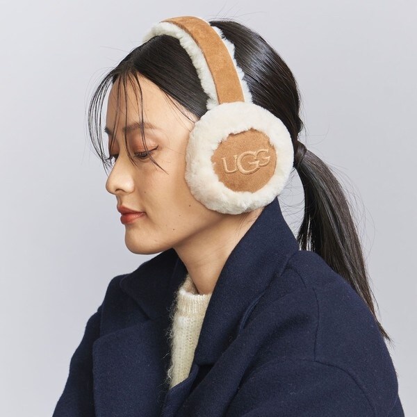 WEB限定】＜UGG＞シープスキン エンブロイダリー イヤーマフ