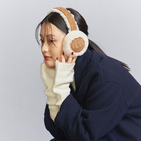 WEB限定】＜UGG＞シープスキン エンブロイダリー イヤーマフ