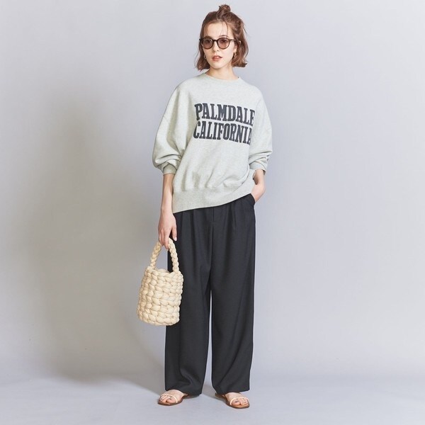 リネンライク タックワイド パンツ -ウォッシャブル- | ビューティー