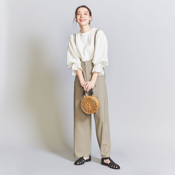 WEB限定】ポリエステルタフタ サスペンダーパンツ