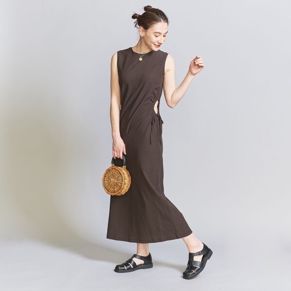 コットンアムンゼン サイドホールワンピース -ウォッシャブル