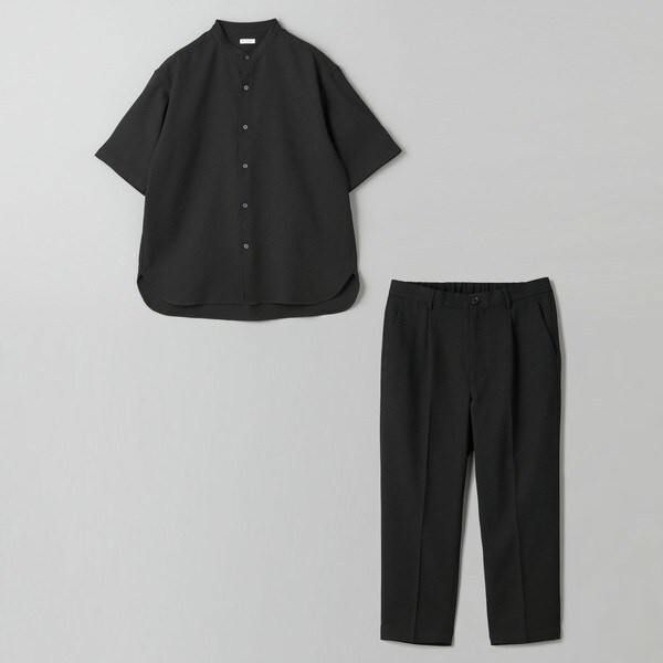 【WEB限定】ポリエステル オックスフォード バンドカラーシャツ&イージーパンツ BEAUTY&YOUTH UNITED ARROWS（ビューティーアンドユース
