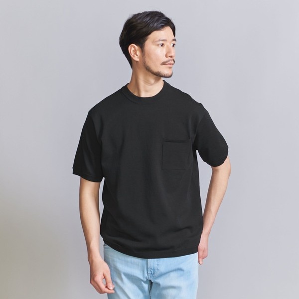 WEB限定 WARDROBE SMART】デオドラント 1ポケット ニット Tシャツ