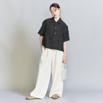 カットジャカード ショートスリーブ シャツ -ウォッシャブル 
