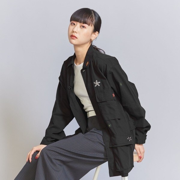 新品スピックアンドスパン フェイクスエードオープンカラージャケット