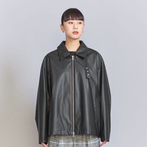 【新品タグ付き】Beauty & youthフェイクレザーコーティング ブルゾン フェイクレザーコーティング ブルゾン | ビューティー＆ユース