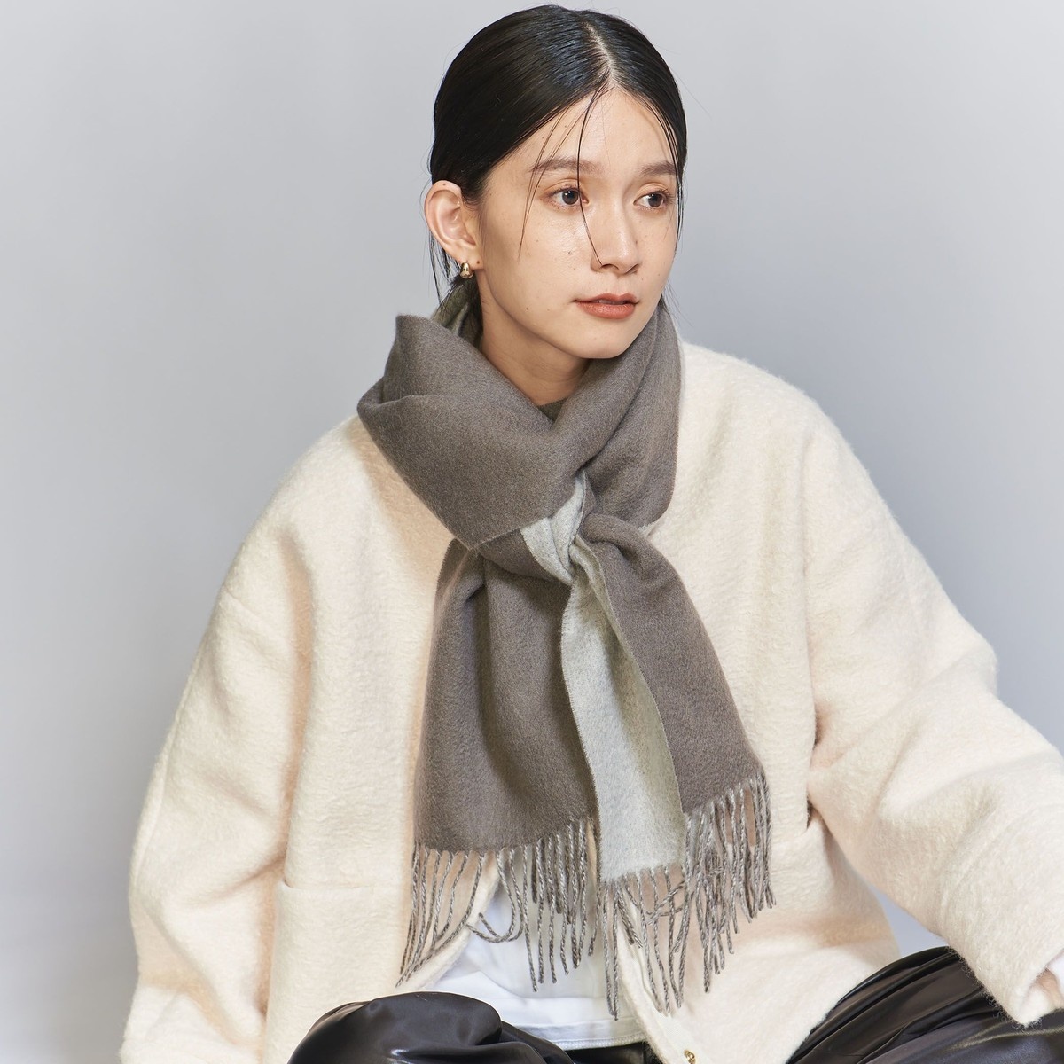 別注】＜Eds Cashmere＞カシミヤ リバーシブル マフラー