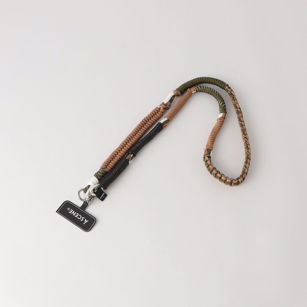 スマホアクセサリー A SCENE Design paracord strap-leather- A SCENE＞Design paracord strap/スマホストラップ