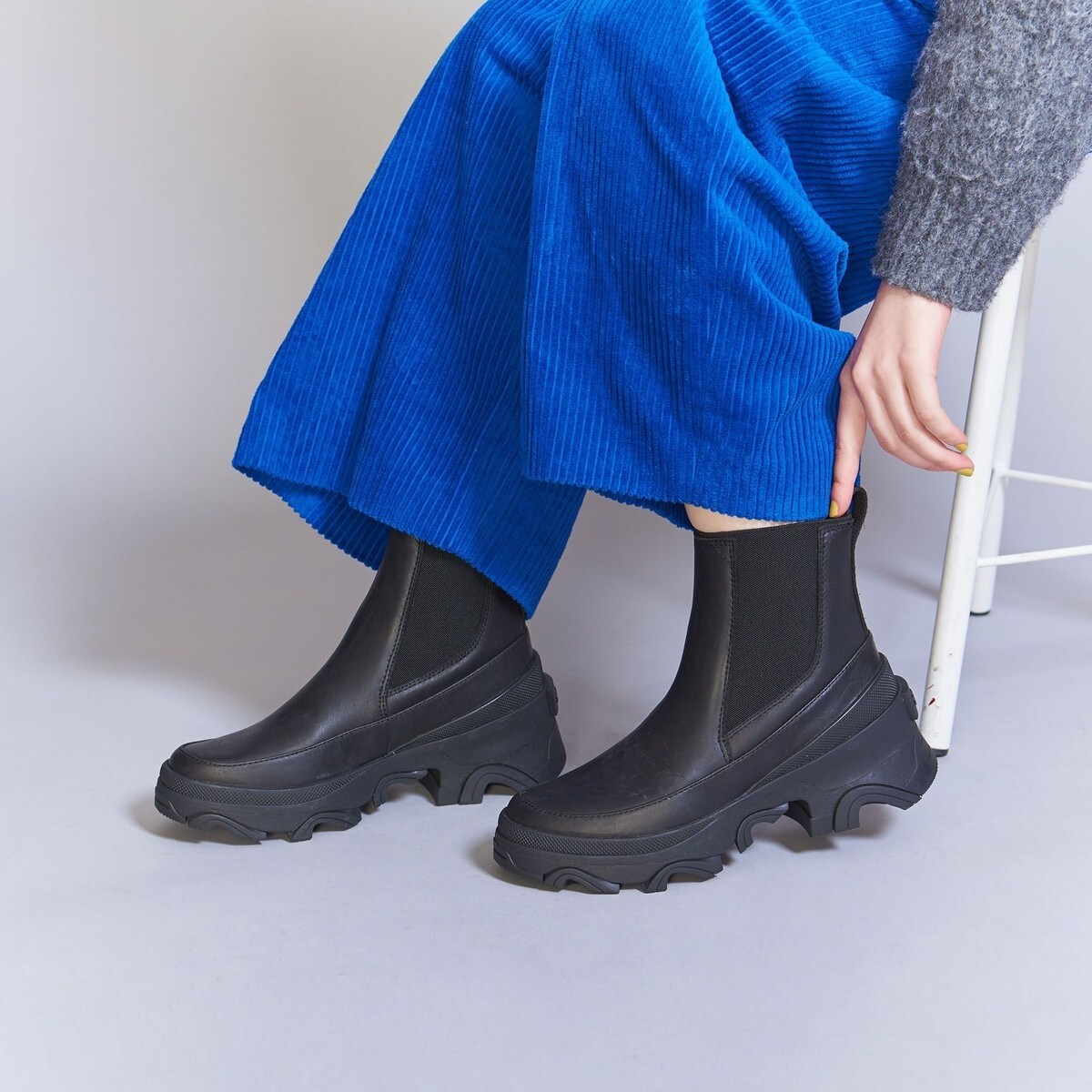 ブーツ レディース ショートブーツ ショート サイドゴア 厚底