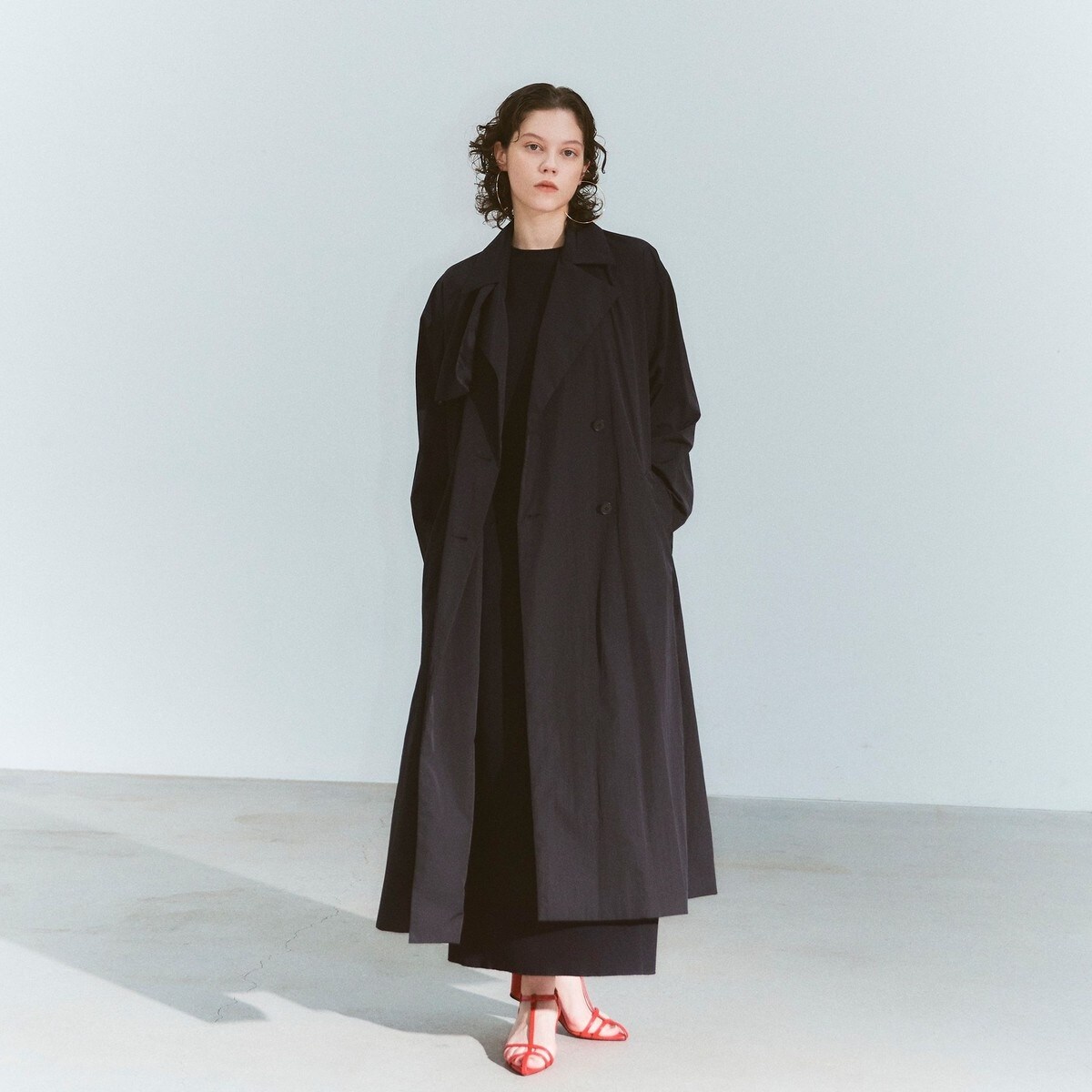ナイロンヴィンテージライク ガウン コート ナイロンヴィンテージ