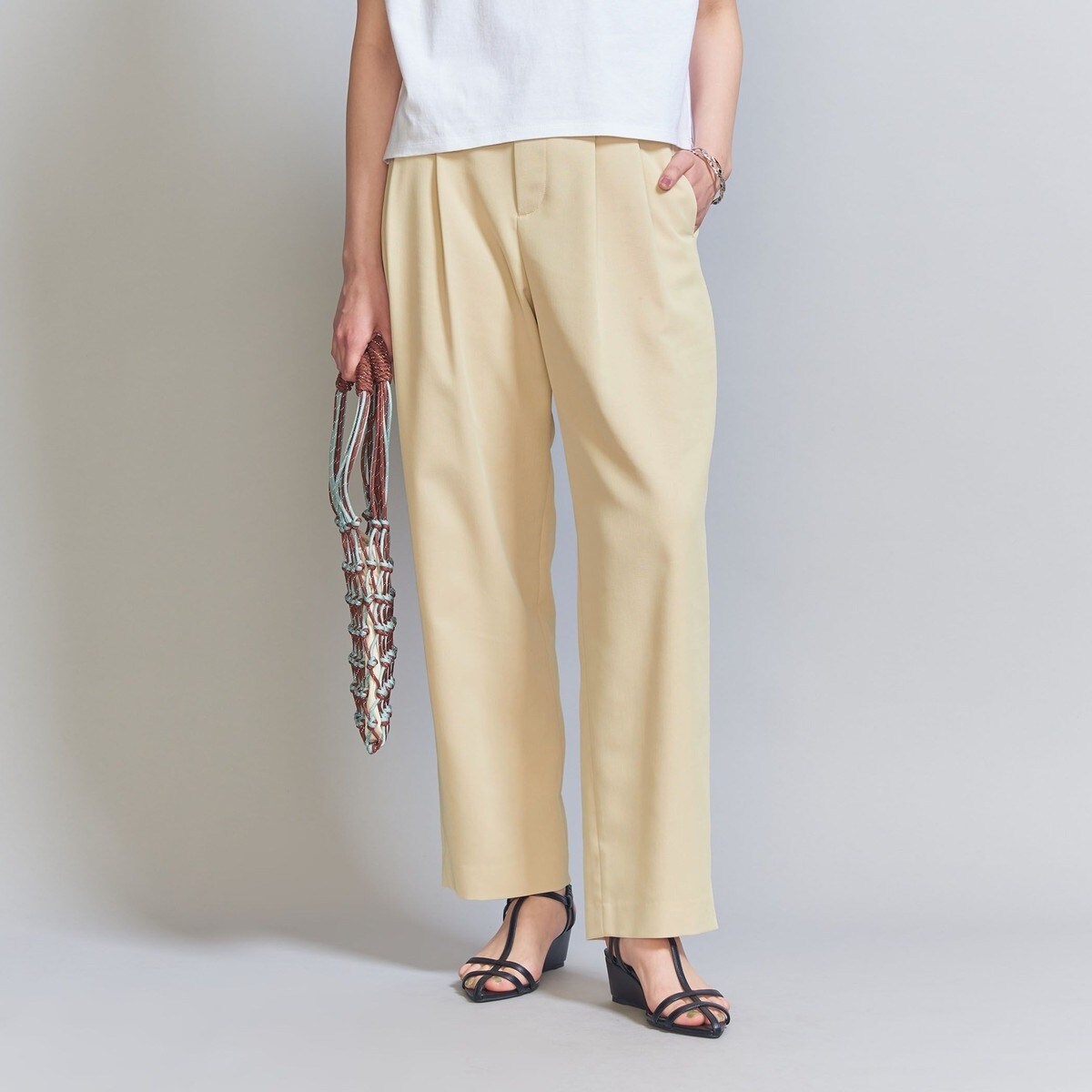 【新品】BEAUTY&YOUTH カルゼ バックゴム テーパード パンツ BEAUTY&YOUTH UNITED ARROWS（ビューティーアンドユース