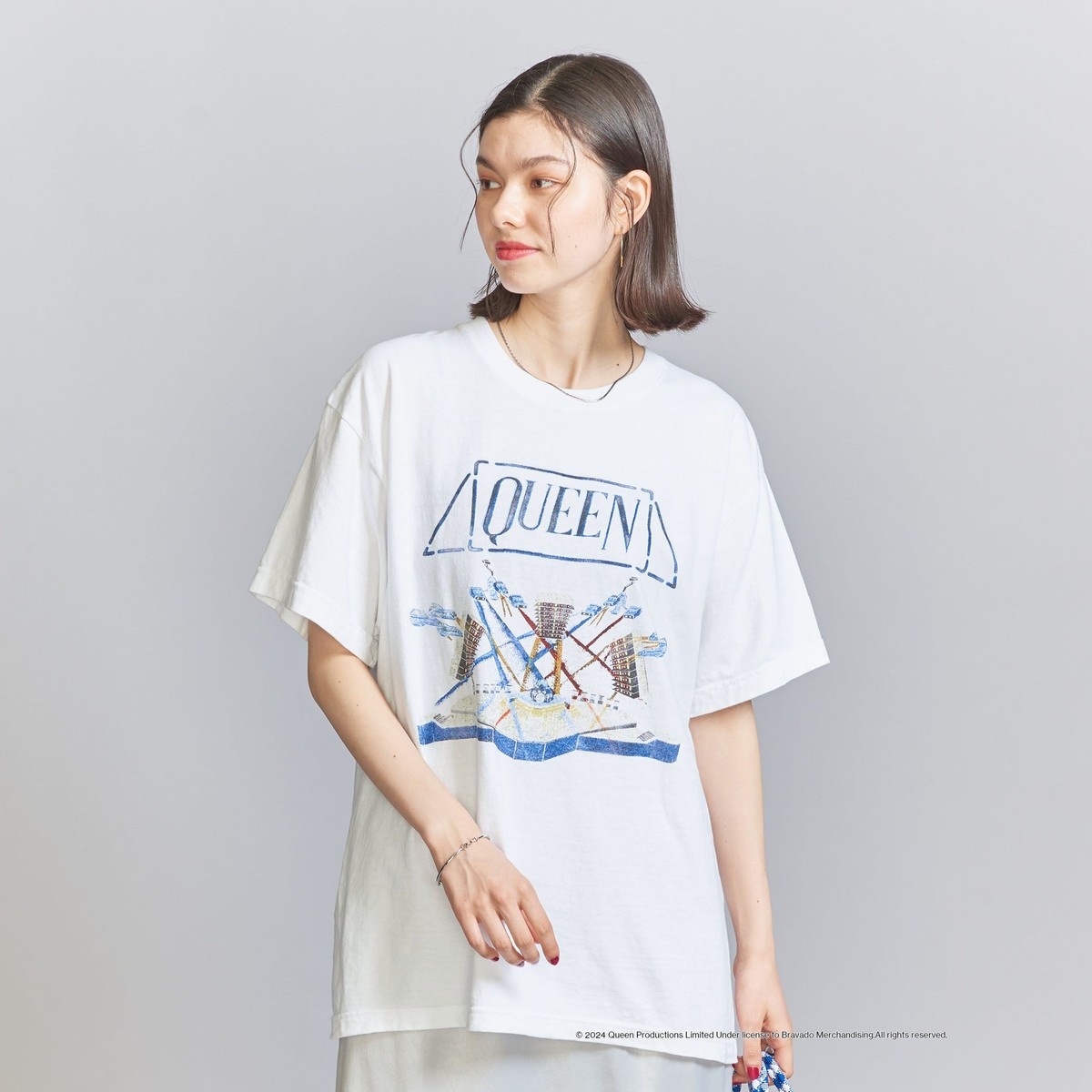 ビューティーu0026ユース ユナイテッドアローズ/【別注】QUEEN プリントTシャツ OFF White Free レディース Tシャツ・カットソー(BEAUTYu0026YOUTH)マルイ 通販 OFF White