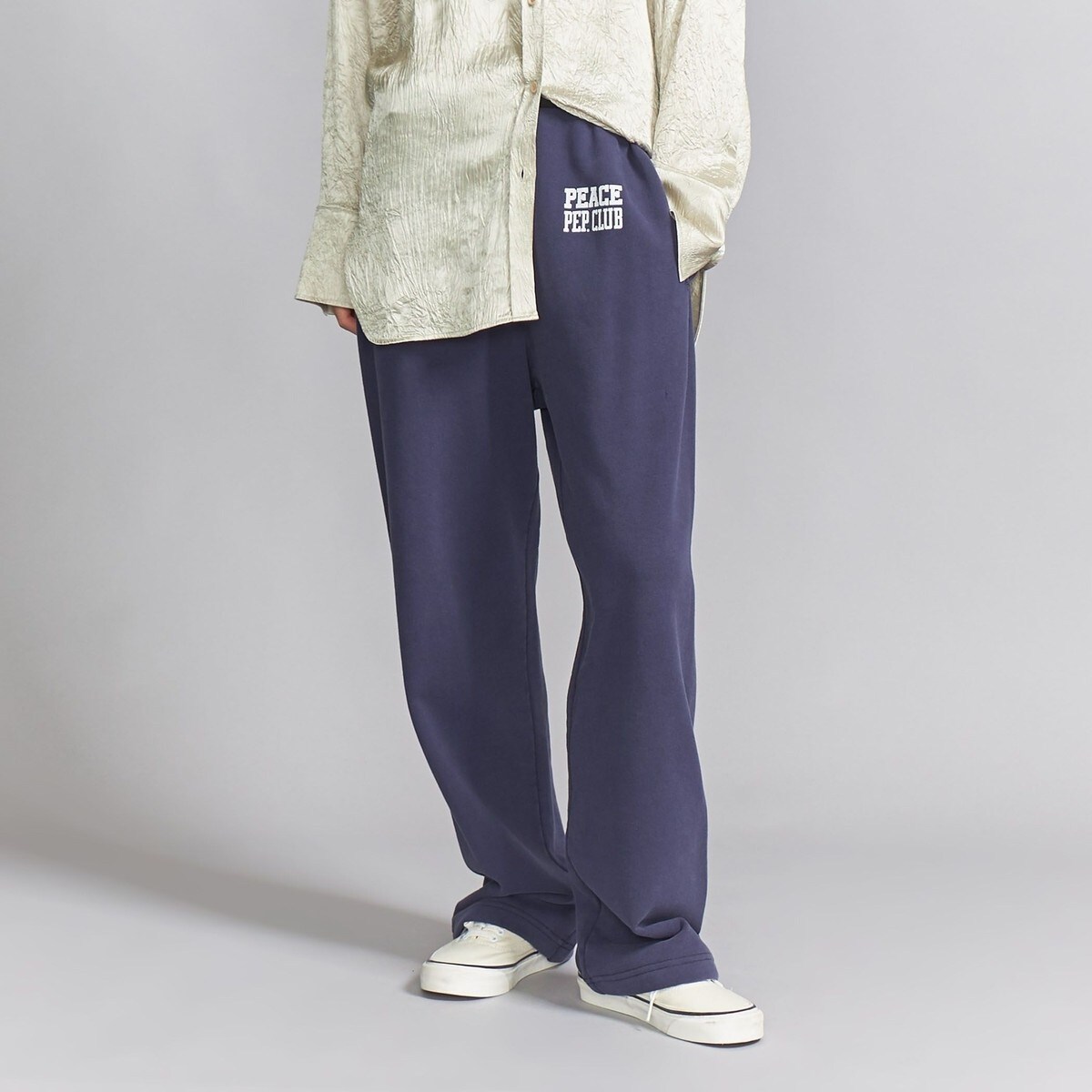 ビューティアンドユース コットンゼブラジャカードシャツパンツ グレー