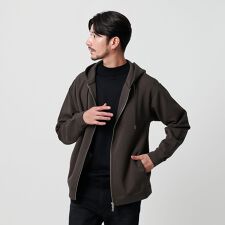 【WEB限定 WARDROBE SMART】ダブルニット ジップパーカー/セットアップ対応